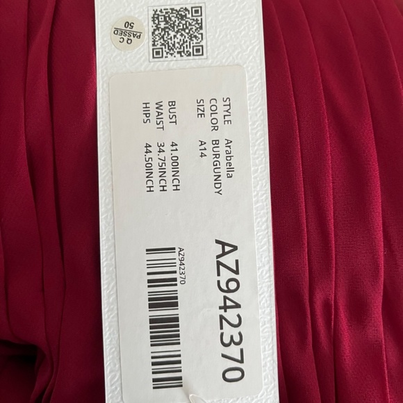 Azazie Arabella A14, Burgundy, NWT - Picture 5 of 6